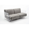 Canapé Pop Outdoor 2 places / structure transparente / tissu stripes