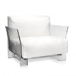 Fauteuil Pop Outdoor / structure transparente / tissu Ikon