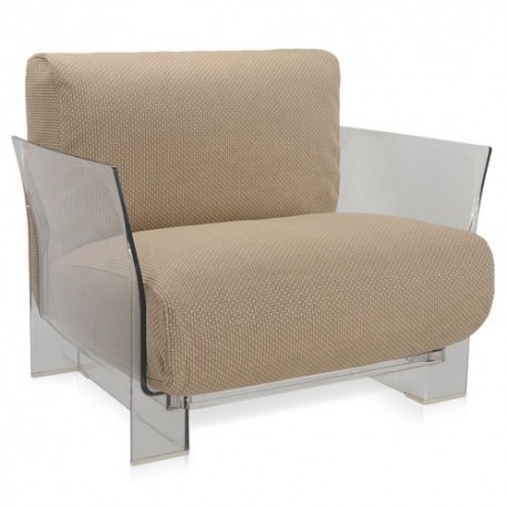 Fauteuil Pop Outdoor / structure transparente / tissu Ikon