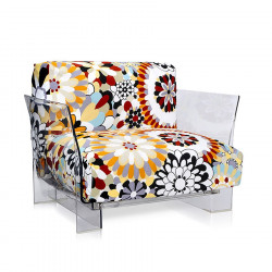 Fauteuil Pop Missoni / structure transparente