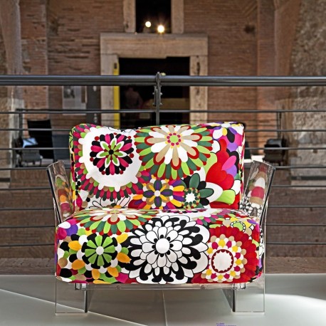 Fauteuil Pop Missoni / structure transparente