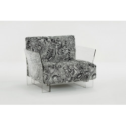 Fauteuil Pop Missoni / structure transparente