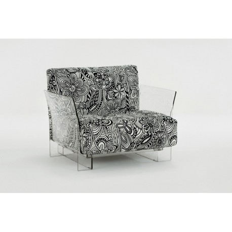 Fauteuil Pop Missoni / structure transparente