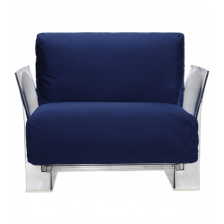 Fauteuil Pop Cotton / structure transparente