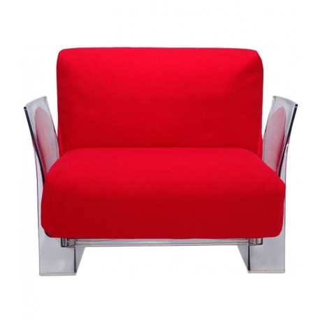 Fauteuil Pop Cotton / structure transparente