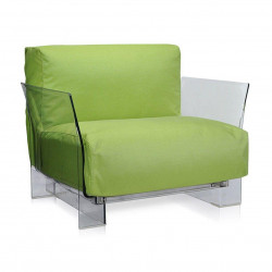 Fauteuil Pop Cotton / structure transparente