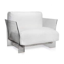 Fauteuil Pop Cotton / structure transparente