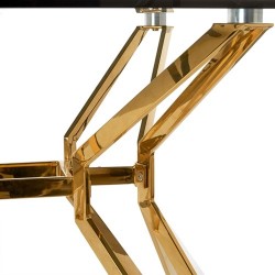 Table ronde Gold & Glass