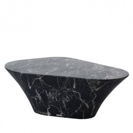 Table basse oval Marble Look White