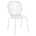 Chaise Lorette blanc coton