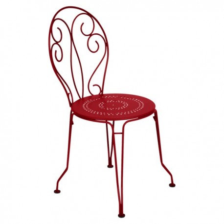 Chaise Montmartre coquelicot