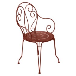 Fauteuil Montmartre ocre rouge