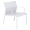 Fauteuil bas Cadiz blanc coton