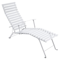 Chaise longue Bistro blanc coton