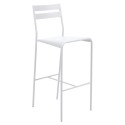 Chaise de bar Facto blanc coton