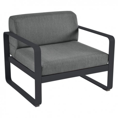 Fauteuil Bellevie coussin gris graphite