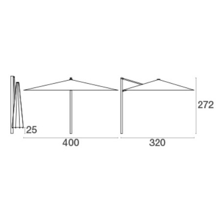 Parasol déporté Shade 400 x 320