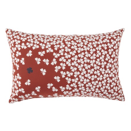 Coussin Trèfle 68 x 44 cm ocre rouge