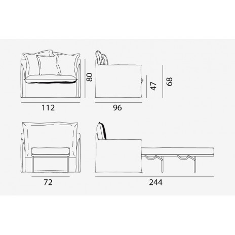 Fauteuil-lit Ghost 11