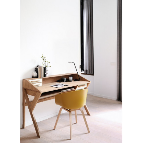 Oak Origami desk - cream