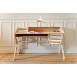 Oak Origami desk - cream