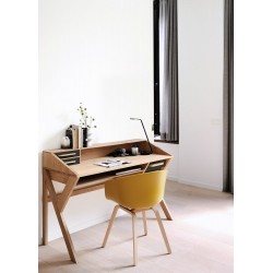 Oak Origami desk - cream