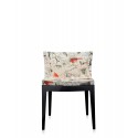 Fauteuil Mademoiselle tissus Moschino / structure noire