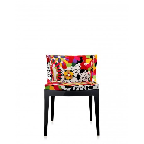 Fauteuil Mademoiselle tissus Moschino / structure noire