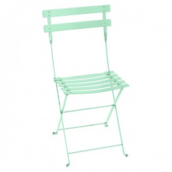 Chaise Bistro métal vert opaline