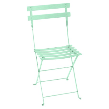 Chaise Bistro métal vert opaline