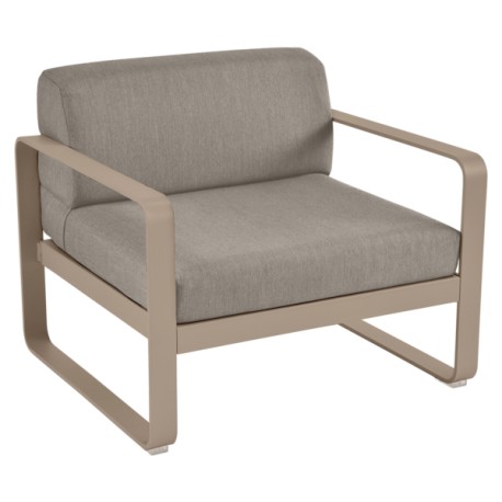 Fauteuil Bellevie coussin taupe grisé