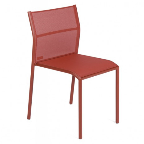 Chaise Cadiz ocre rouge