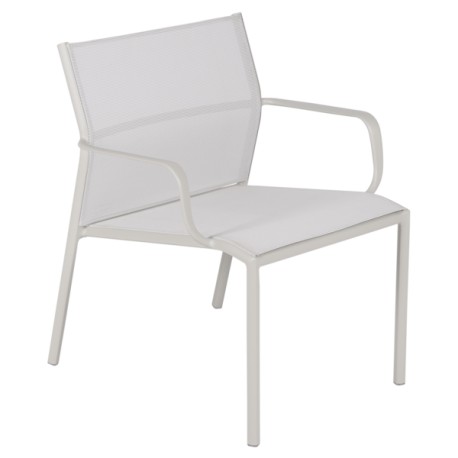 Fauteuil bas Cadiz stéréo gris argile