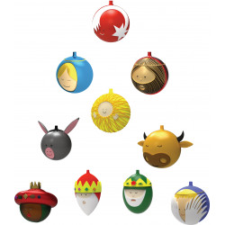 Set de 10 boules de Noël