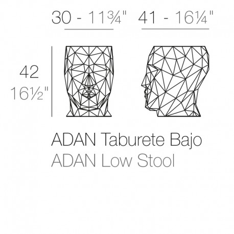 Tabouret Adan Laquée Plan