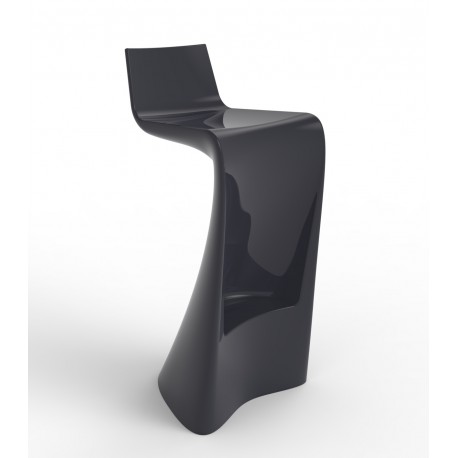 Tabouret Wing Laqué Anthracite