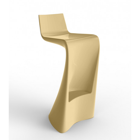 Tabouret Wing Laqué Beige