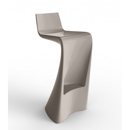 Tabouret Wing Laqué Taupe