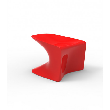 Tabouret Bas Wing Laqué Rouge