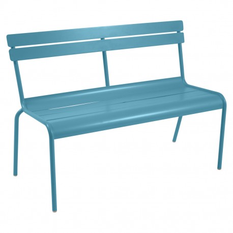 Banc avec dossier Luxembourg bleu clair