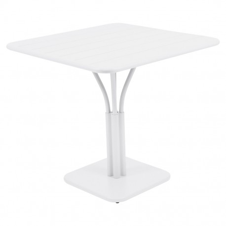 Table 80 x 80 Luxembourg blanc coton