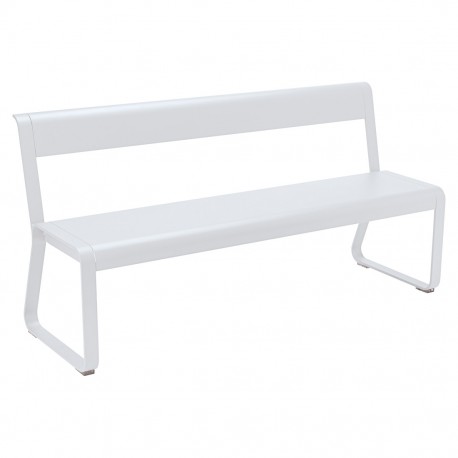 Banc à dossier Bellevie blanc coton