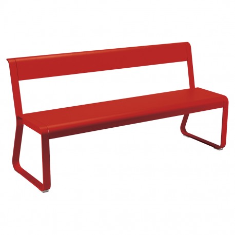 Banc à dossier Bellevie coquelicot