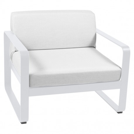 Fauteuil Bellevie coussin blanc grise