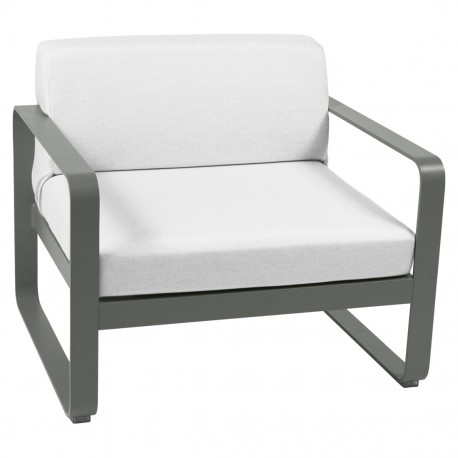 Fauteuil Bellevie coussin blanc grise